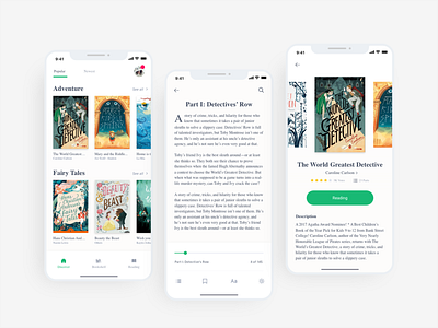 Book App Demo app design book app demo detail reading app ui design ui ux
