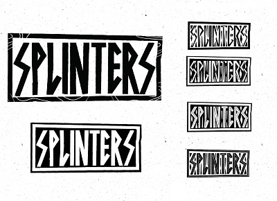 Splinters Boardshop logo branding logo skate typography