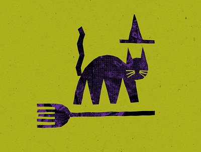 Witch Cat Farms branding design digital logo texture