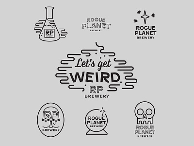 Rogue Planet Brewery badges badge branding design digital identity