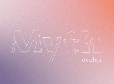 Myth Cycles wordmark branding design digital fresco gradient logo typography wordmark