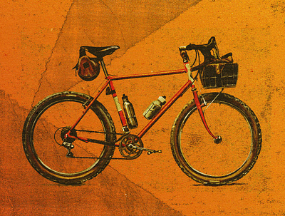 Sam Hillborne bike portrait bike bikeart cycling graphic illustration outdoors texture