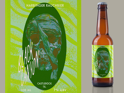 Black Canyon Beer label art artdirection beerlabel branding craftbeer customtypography psychadelicrock psychedelic