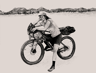Sam Scipio adventure bike bikeart bikepacking cycling folk mountains western