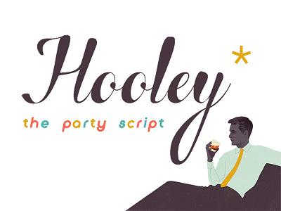 Hooley calligraphy family font script typeface webfont