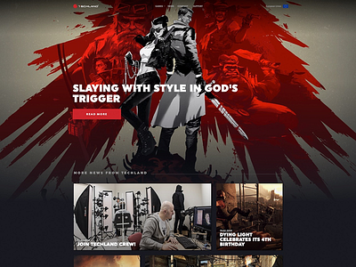 Techland.net gaming ui ux web design website