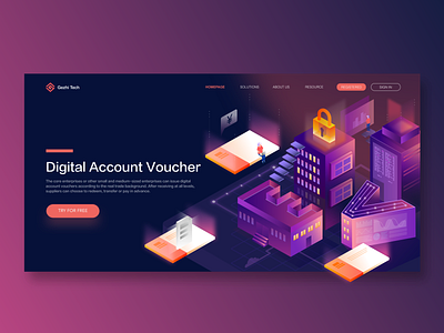 Digital Account Voucher account voucher blockchain design digital illustration ui userinterface vector