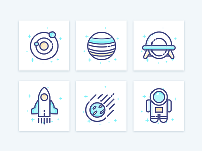 Science and technology icons icon