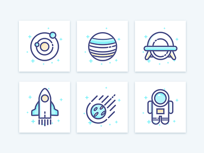 Science and technology icons