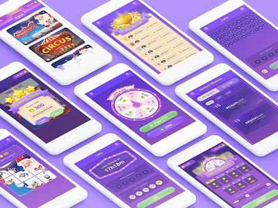 Lottery game app game purple ui