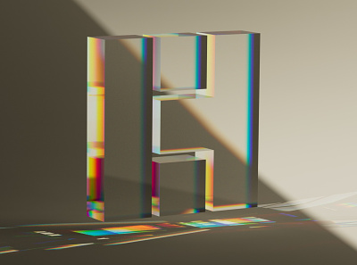 Habitat 3d caustics glass logo