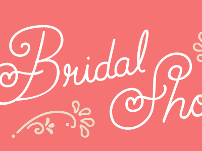 Bridal Shower invitation bridal handletter shower typography wedding