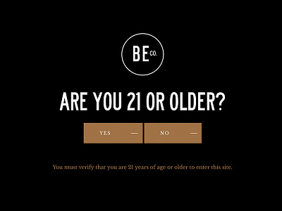 Blk Eye Website New Age Verification Modal age verify modal popup ui ux