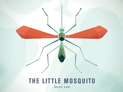 Mosquito x2 bug fly geometry illustration lake love mosquito texture wings