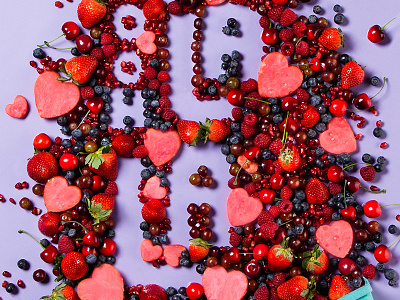 Ooh la la Valentines Day Type berries february food food lettering food type oohlala social sweetandspicy type typography valentines watermelon