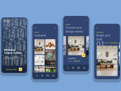 Interior & Architecture Design Apps app design minimal ui ui design ux ux design