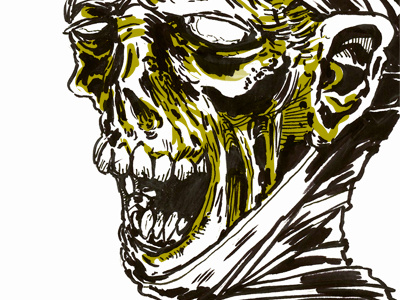 Mummy Laugh horror illustration monster mummy