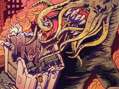 Octo-Face Final Color illustration monster