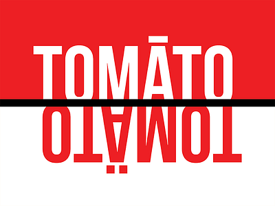 TOMATO TOMATO 🍅 design red reverse tomato typography