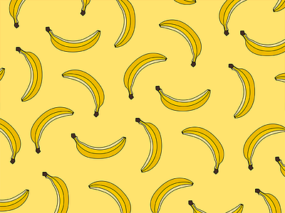 Banana 🍌 banana design everydaydesign fruit illustration pattern