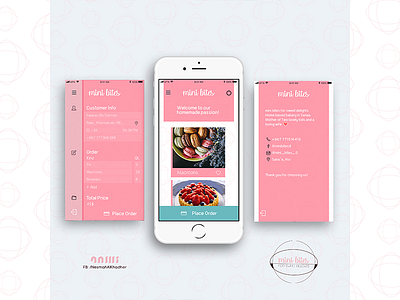 mini bites app brand design identity illustration minibites pastel uiux