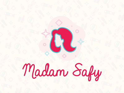 Madam Safy Salon beauty brand design glitter identity illustration madamsafy salon