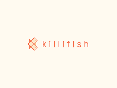 killifish 2d design flat fun lines logo