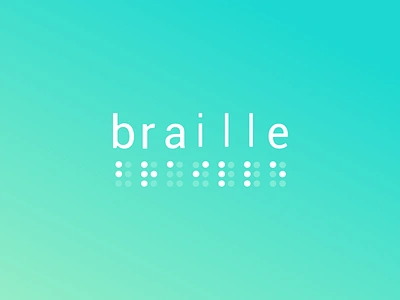 BRAILLE app app braille gradient illustration logo project ui ux