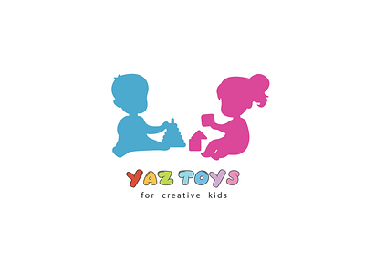 YAZ TOYS | Chosen Logo brand branding colorful design fun identity illustration kids typography ui vector