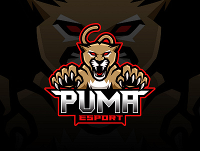 PUMA esport artwork esport esportlogo illustration logo mascot character mascot design mascotlogo puma pumalogo pumamascot vector