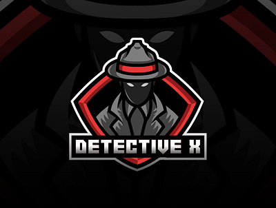 detective X esport esport logo esportlogo icon logo mascot mascot character mascot design mascot logo vector