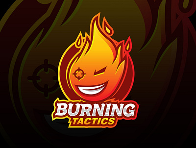 BURNING TACTICS esport esportlogo esports fire flame illustration logo mascot mascot character mascot logo mascotlogo vector