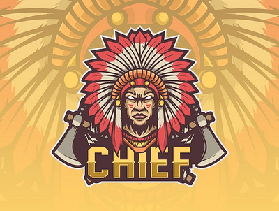 CHIEF chief chief logo esport esportlogo illustration logo mascot mascot character mascot design mascot logo mascotlogo