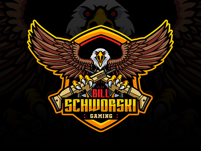 bill schowrski gaming army artwork bald bald eagle eagle eagle logo eagles esport esportlogo illustration logo mascot character mascot design mascotlogo pubg soldier