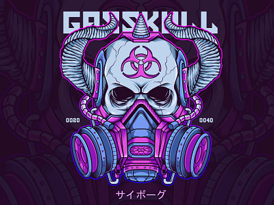 gasskull branding character gasmask illustration mask skull tshirt tshirtdesign vector vector illustration vectors