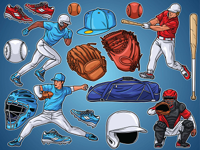 Baseball Pack elements people