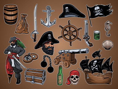 Pirates Pack Illustration water