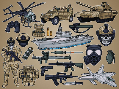 Army Pack Illustration