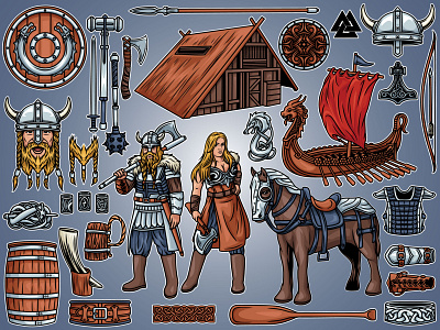 Viking Pack Illustration nordic