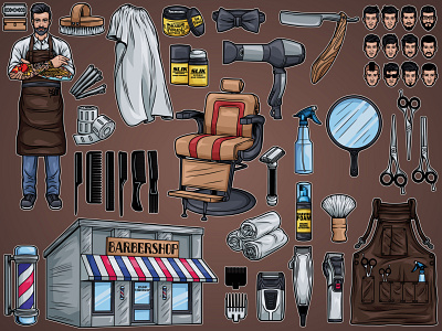 Barbershop Pack Illustration