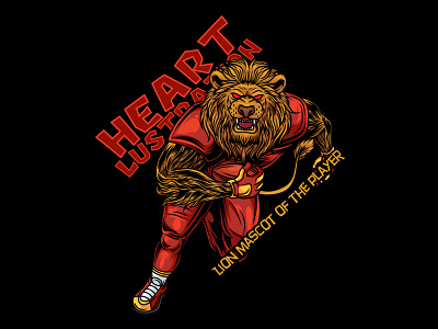 Lion Mascot American Football Illustration art