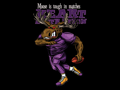 Moose Mascot American Football Illustration monster