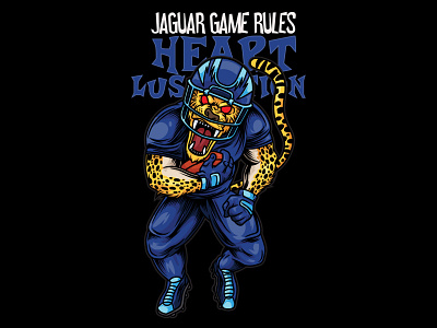 Jaguar Mascot American Football Illustration