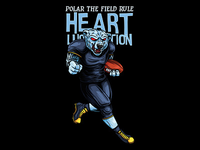 Polar Mascot American Football Illustration wildlife