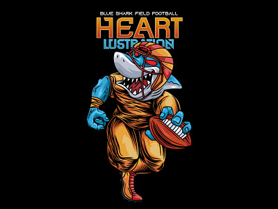 Shark Mascot American Football Illustration water