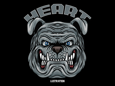 Bulldog head mascot illustration posters