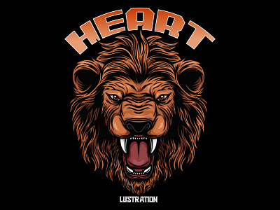 Lion head mascot illustration