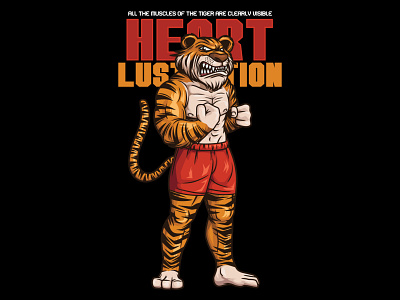 Tiger Logo Mascot Illustration standing for Fitness wildlife