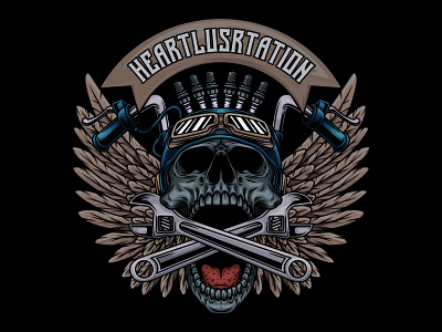 motorcycle club template illustration