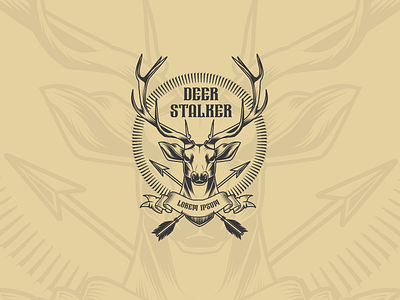 Deerstalker art artwork branding deer deerhead deers design hunter icon illustration logo mascot tshirt art vector